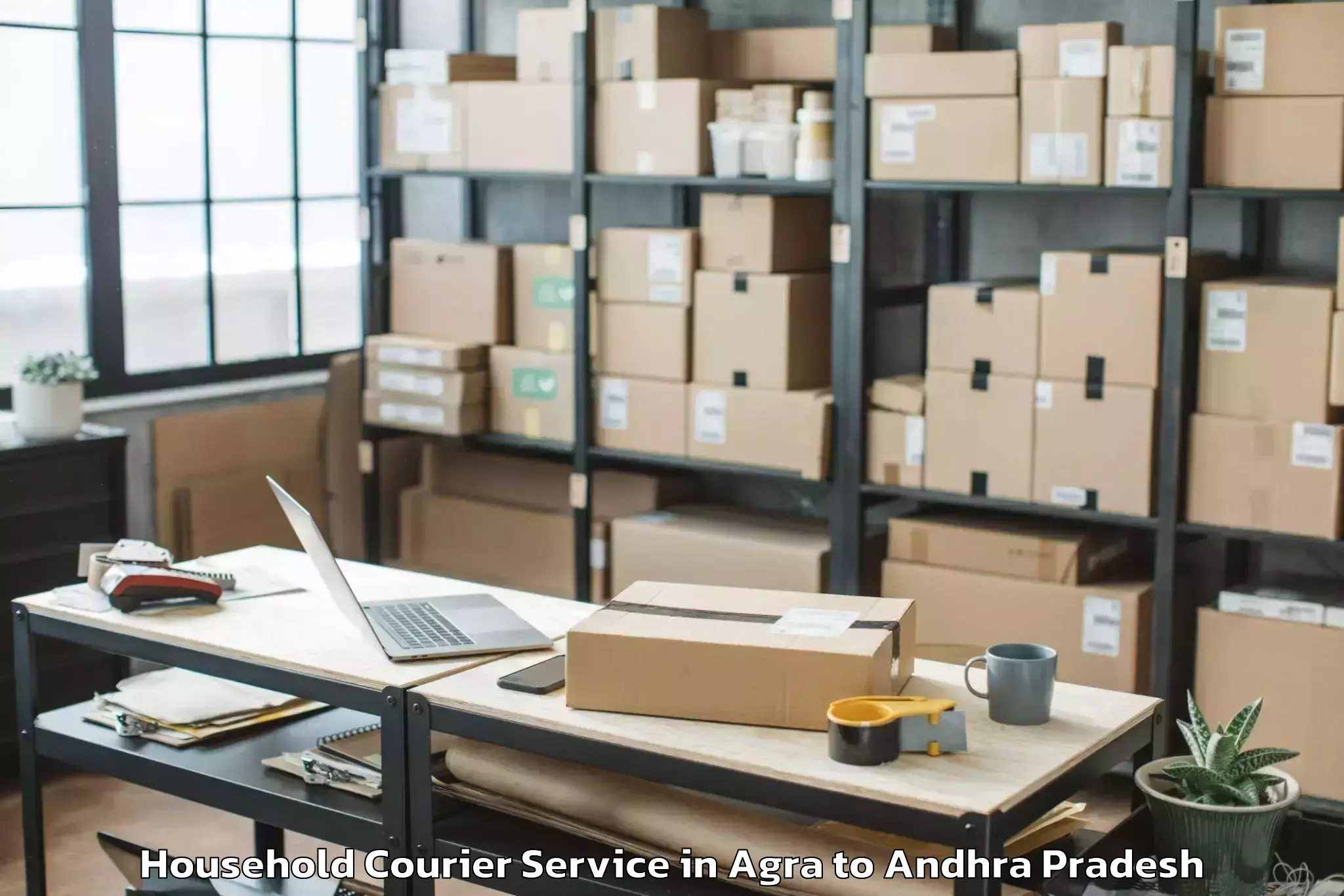 Professional Agra to Kovvur Household Courier